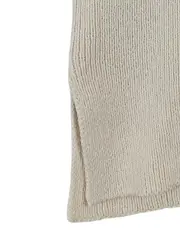 Vorschaubild 5 von Pullunder Strickweste Damen Gr. 40 L Beige Baumwolle V-Ausschnitt