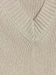 Vorschaubild 4 von Pullunder Strickweste Damen Gr. 40 L Beige Baumwolle V-Ausschnitt