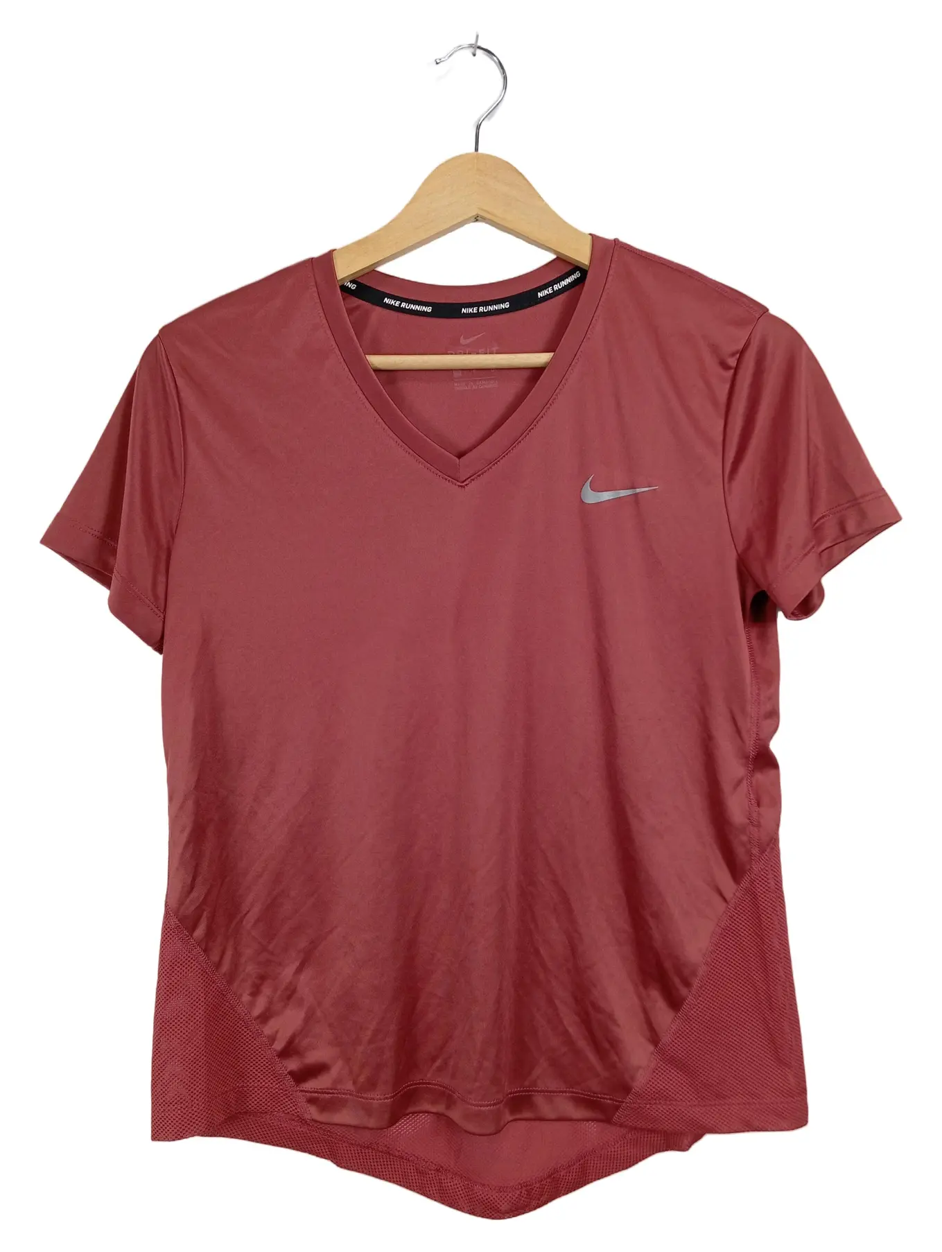 NIKE Damen T-Shirt Kurzarm Sport Laufshirt Polyester Rosa Gr. 36 S