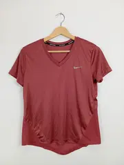 Vorschaubild 2 von Damen T-Shirt Kurzarm Sport Laufshirt Polyester Rosa Gr. 36 S