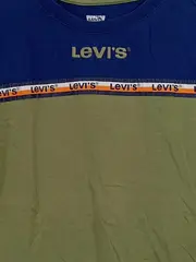 Vorschaubild 3 von Kinder T-Shirt Gr. 152 Blau Grün Logo-Print Baumwolle