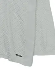 Vorschaubild 2 von Damen Pullover Baumwolle Langarm Strukturmuster Weiß L