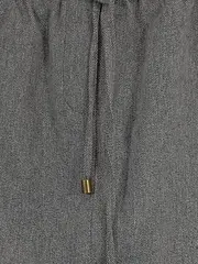 Vorschaubild 2 von Damen Minirock Gr. 38/M Grau Meliert Kordelzug Wolle