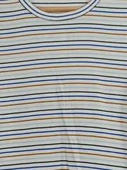 Vorschaubild 2 von Damen T-Shirt Gr. 38 M gestreift Baumwolle Weiß Blau Braun