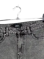 Vorschaubild 3 von Emily Damen Jeans Regular Fit Grau W29/L32 Acid Wash Denim