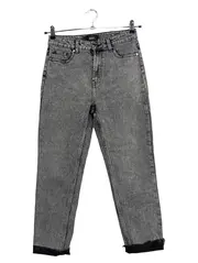 Vorschaubild 1 von Emily Damen Jeans Regular Fit Grau W29/L32 Acid Wash Denim