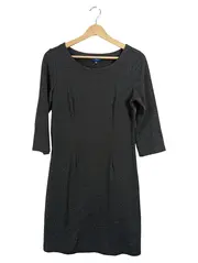 Vorschaubild 1 von Damen Businesskleid Gr. 38 Grau Fischgrät 3/4-Arm
