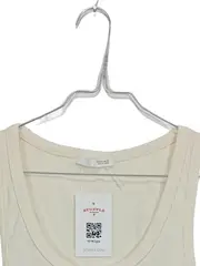Vorschaubild 2 von Damen Top Gr. S Beige Cut-Out Rippstrick Hakenverschluss