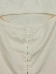 Vorschaubild 3 von Damen Top Gr. S Beige Cut-Out Rippstrick Hakenverschluss