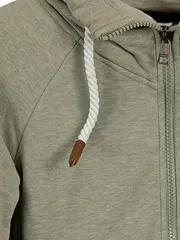 Vorschaubild 3 von Damen Sweatjacke Kapuzenjacke Hoodie Grün Meliert Gr. M