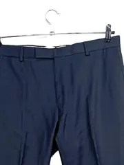 Vorschaubild 3 von Anzughose Herren Wolle Business Klassisch Blau Gr. 48 W32