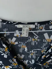 Vorschaubild 3 von Damen Freizeitkleid Blumenmuster Blau Gr. 36/S