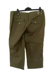 Vorschaubild 2 von Damen Capri Cargohose Gr. 40 Oliv Baumwolle Casual