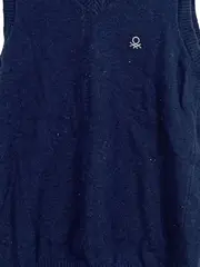 Vorschaubild 4 von Pullunder Kinder Gr. 128 (7-8 Jahre) Blau Strickweste