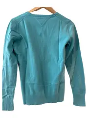 Vorschaubild 2 von Damen Pullover V-Ausschnitt Türkis Gr. M Baumwolle