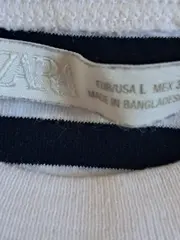 Vorschaubild 3 von Damen T-Shirt Gr. 40/L gestreift schwarz weiß Baumwolle Casual