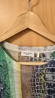 Vorschaubild 4 von Damen Leinen Pullover Schlangenprint Gr. 42;XL Mehrfarbig