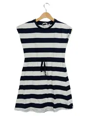 Vorschaubild 1 von Damen Sommerkleid gestreift Baumwolle Minikleid Blau Gr. 36 S