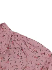 Vorschaubild 4 von Mädchen Bluse Gr. 122 Rosa Blumenmuster Rüschen Langarm Baumwolle