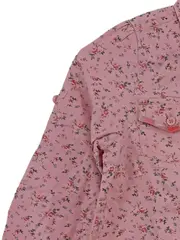 Vorschaubild 3 von Mädchen Bluse Gr. 122 Rosa Blumenmuster Rüschen Langarm Baumwolle