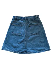 Vorschaubild 2 von Jeansrock Damen Baumwolle Blau Gr. 36 S Midirock A-Linie