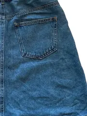 Vorschaubild 7 von Jeansrock Damen Baumwolle Blau Gr. 36 S Midirock A-Linie