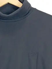 Vorschaubild 4 von Herren Rollkragenpullover Gr. 50/L Schwarz Baumwolle Langarm