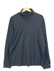 Vorschaubild 1 von Herren Rollkragenpullover Gr. 50/L Schwarz Baumwolle Langarm