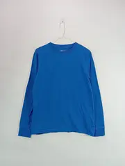 Vorschaubild 2 von Langarmshirt Jungen Gr. 164 Blau Basic Baumwolle Longsleeve Uni