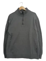 Vorschaubild 1 von Herren Pullover Troyer Strick Baumwolle Reißverschluss Grau XL