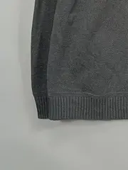 Vorschaubild 3 von Herren Pullover Troyer Strick Baumwolle Reißverschluss Grau XL