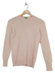 Vorschaubild 1 von Pullover Merino Wolle Damen Rosa Gr. XS Basic