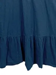 Vorschaubild 3 von Damen Sommerkleid Gr. 44/46 Blau Baumwolle Rüschen Casual
