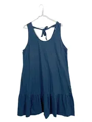 Vorschaubild 1 von Damen Sommerkleid Gr. 44/46 Blau Baumwolle Rüschen Casual