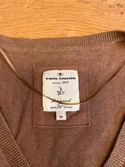 Vorschaubild 5 von Damen Pullover V-Ausschnitt Langarm Braun Gr. M