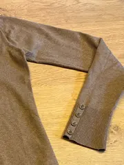 Vorschaubild 4 von Damen Pullover V-Ausschnitt Langarm Braun Gr. M