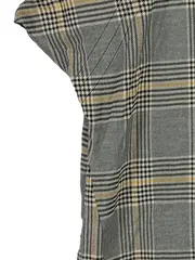 Vorschaubild 2 von T-Shirt Kleid Damen Kariert Kurzarm Grau Gr. 38 M Polyester