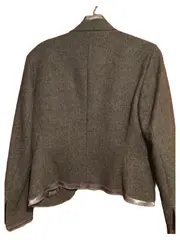 Vorschaubild 2 von Blazer Damen Grau Gr. 38 Wolle Elegant Strass Pailletten Festlich