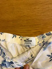 Vorschaubild 4 von Damen Minirock Blumenmuster Weiß Blau Rüschen Gr. M