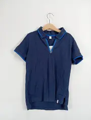 Vorschaubild 2 von Kinder Poloshirt Kurzarm Blau Gr. 128-134 Baumwolle Casual