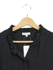 Vorschaubild 2 von Damen Bluse Langarm Rüschenkragen Schwarz Gr. 40/L