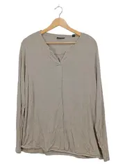 Vorschaubild 1 von Woman Damen Langarmshirt Gr. 44-46 Beige Viskose Casual