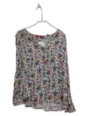 Vorschaubild 2 von Damen Bluse Langarm Blumenmuster Viskose Gr. 36/S Mehrfarbig