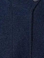 Vorschaubild 5 von Damen Wollmantel Kapuze Gr. 38 Dunkelblau Teddyfutter Warm