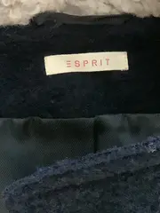 Vorschaubild 6 von Damen Wollmantel Kapuze Gr. 38 Dunkelblau Teddyfutter Warm