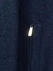 Vorschaubild 4 von Damen Wollmantel Kapuze Gr. 38 Dunkelblau Teddyfutter Warm