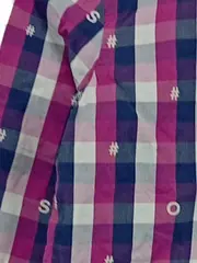 Vorschaubild 3 von Mädchen Freizeithemd Gr. 140 kariert pink blau Baumwolle