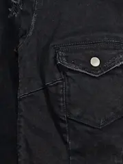 Vorschaubild 4 von Trafaluc Jeanskleid Damen Gr. M Schwarz Hemdkleid Denim