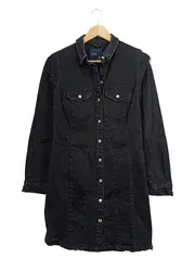 Vorschaubild 1 von Trafaluc Jeanskleid Damen Gr. M Schwarz Hemdkleid Denim