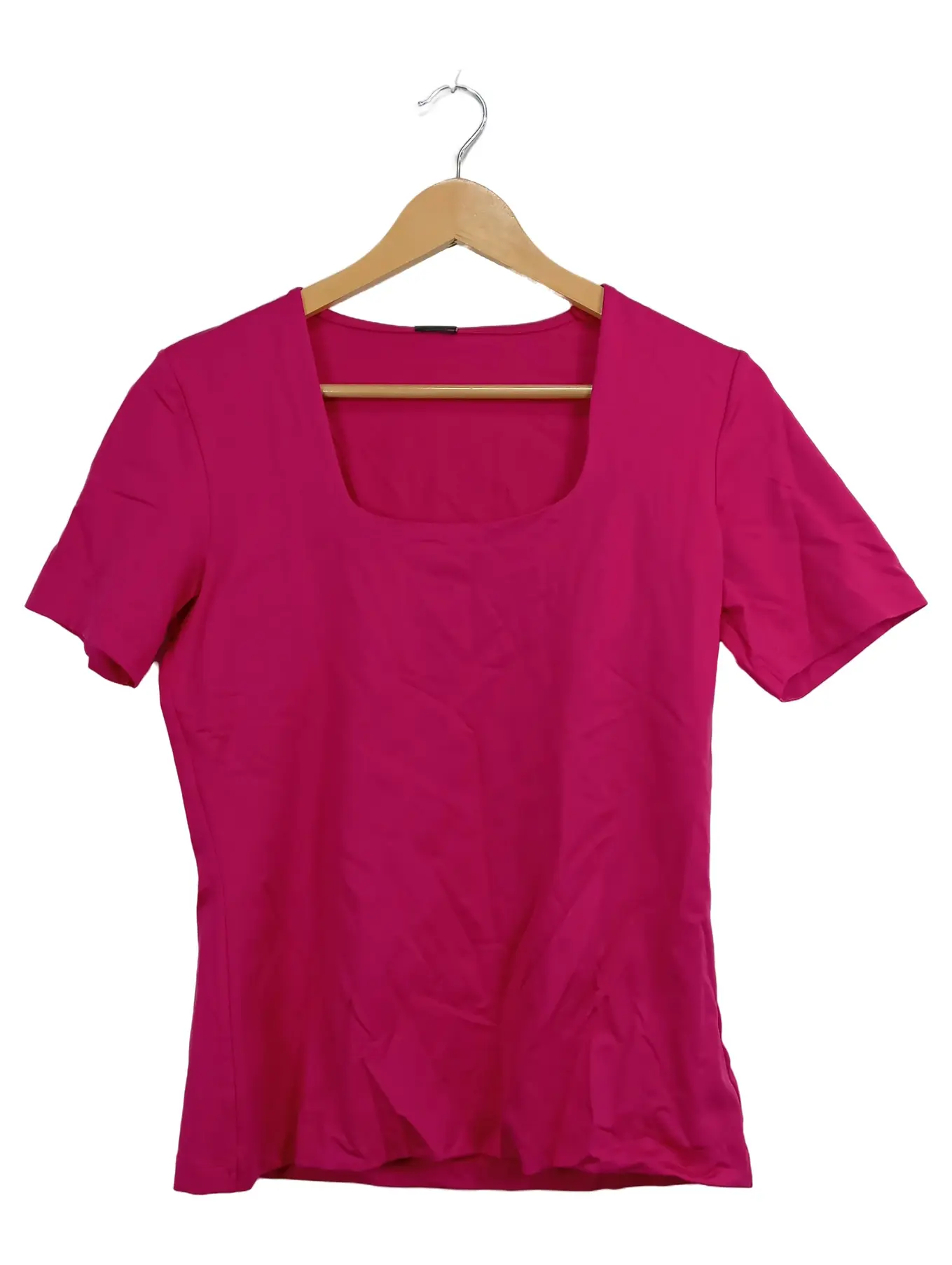 S.OLIVER Selection Damen T-Shirt Gr. 38 M Pink Eckiger Ausschnitt Stretch Top